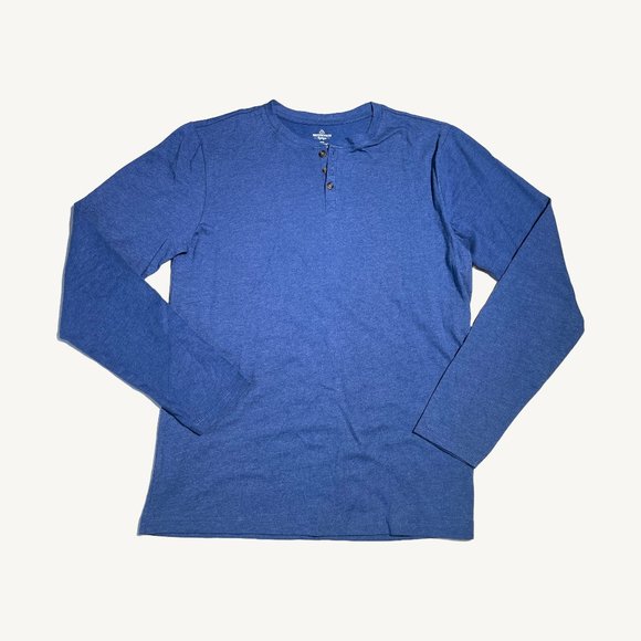 Mountain Ridge Long Sleeve Shirt Blue with Top Buttons Size Small - Picture 1 of 7